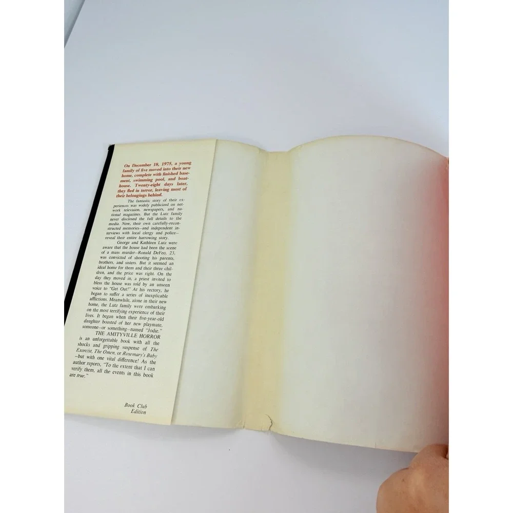 1977 The Amityville Horror Jay Anson Hardcover Book Club Edition BCE